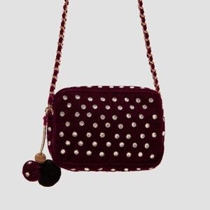 Zara Velvet Handbag with Shimmer